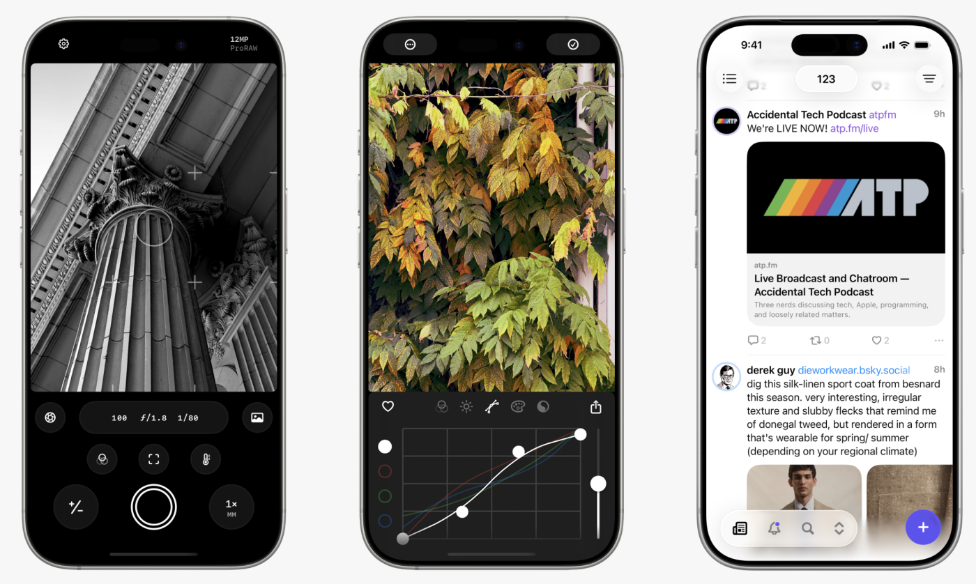 Three of Ben’s apps