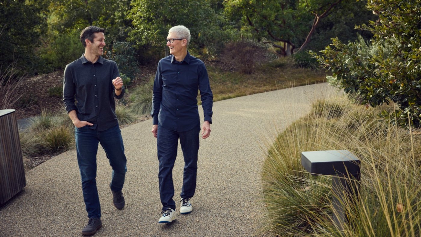 John Ternus and Tim Cook.