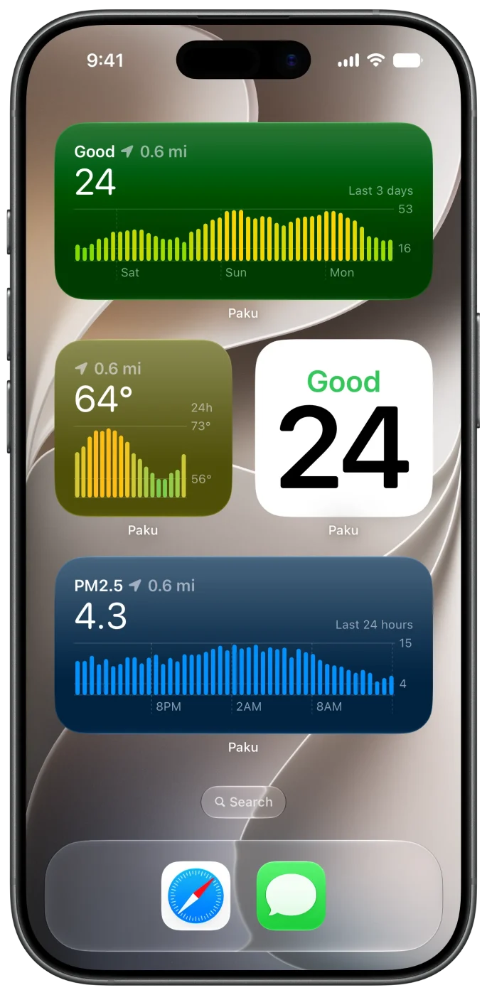 Paku widgets