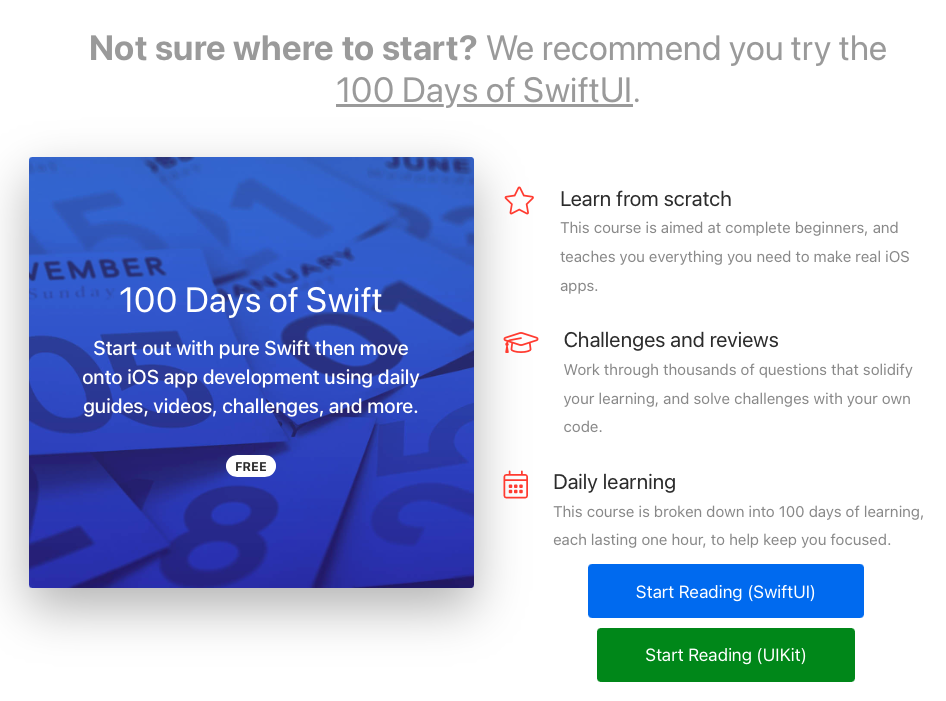 100 Days of Swift