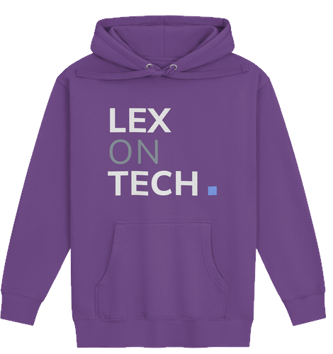 Lex on Tech on a purple hoodie